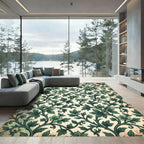 Vintage Sage Botanical Vine Foliage Rug