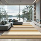 Earthy Striped Gradient Composition Rug