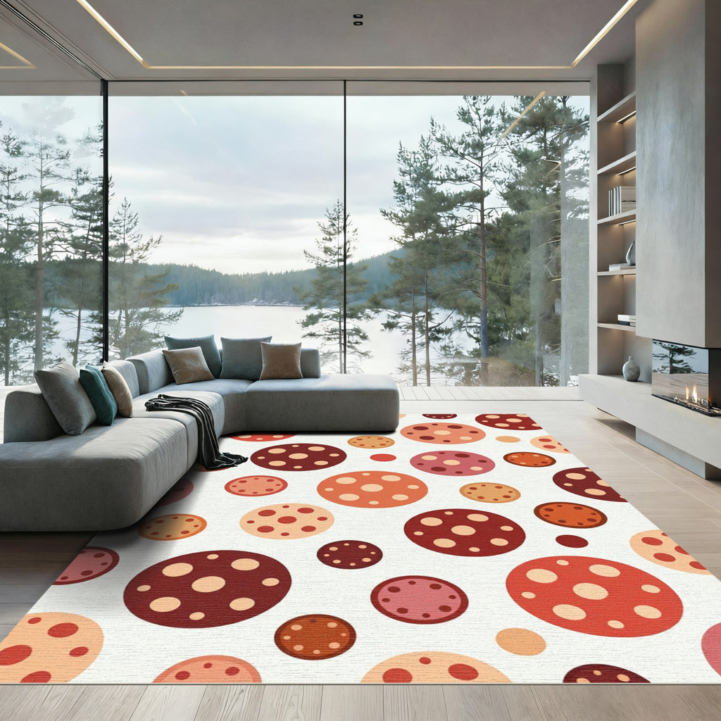 Whimsical Polka Dot Circles Rug