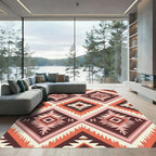 Terracotta Earth Diamond Tribal Rug