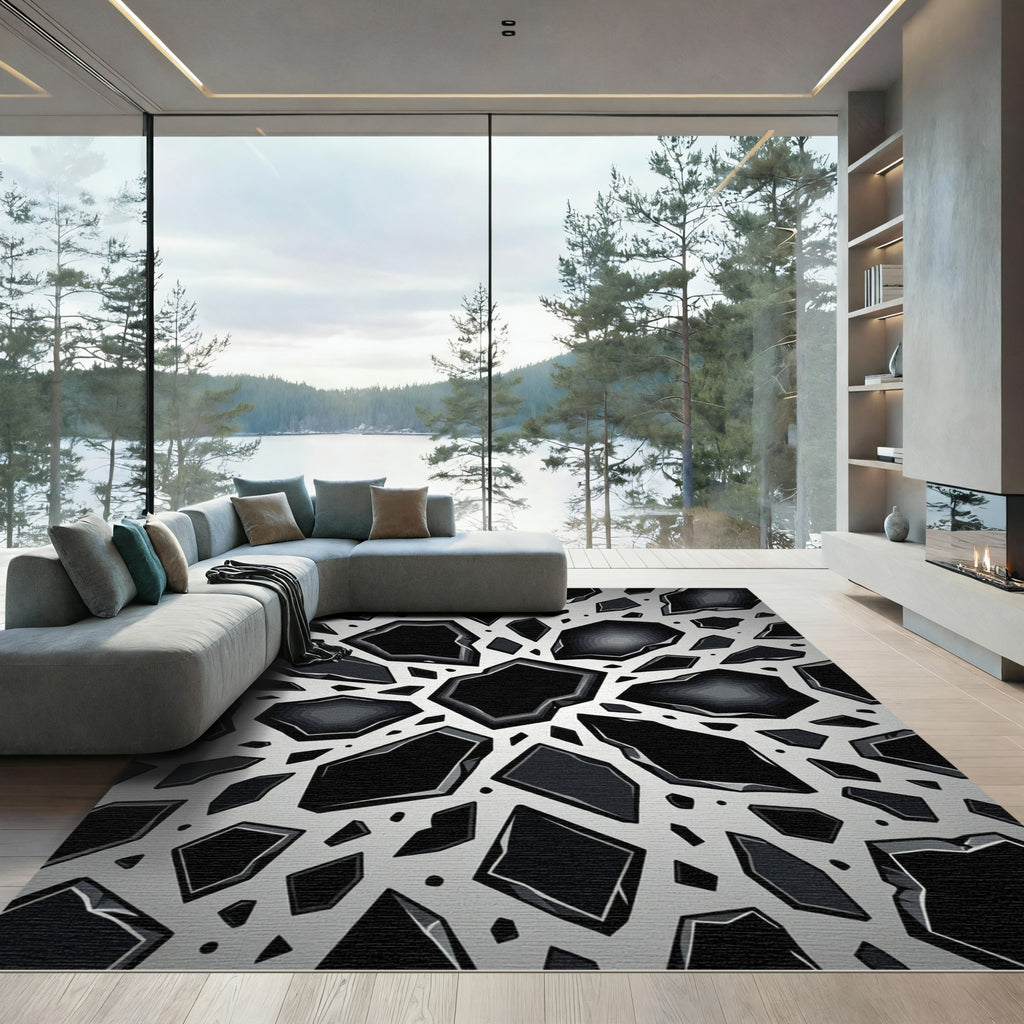 Monochromatic Geometric Shattered Fragment Slate Rug