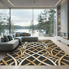 Warm Gold Interlaced Archway Rug