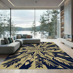 Golden Arrow Radial Minimalist Graphic Rug