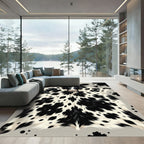 Bold Monochromatic Holstein Spotted Cow Hide Rug