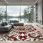 Romantic Winged Heart Cupid Arrow Scroll Rug