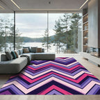 Vibrant Purple Pink Chevron Zigzag Rug