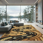 Golden Wheat Arrow River Journey Rug
