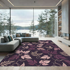 Purple Grapevine Botanical Vines Rug