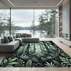 Enchanted Forest Fern Ivy Botanical Rug