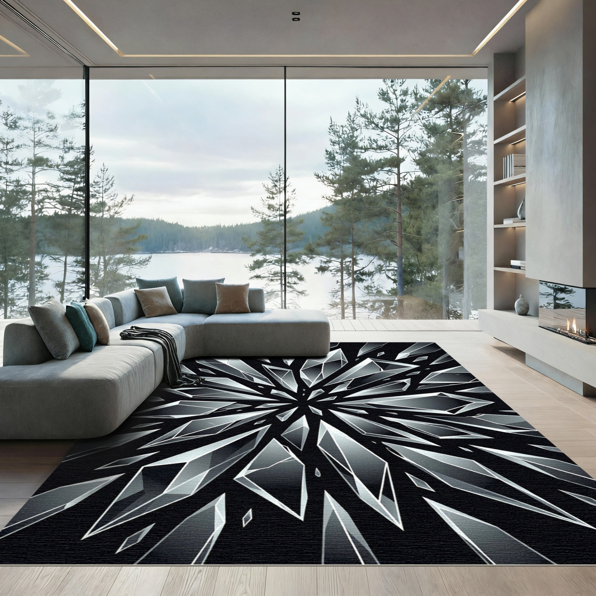 Shattered Crystal Burst Radiance Rug