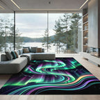 Aurora Borealis Constellation Swirl Rug