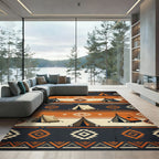 Geometric Southwestern Tent Earth Tone Rug