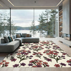 Vintage Mauve and Pink Floral Bouquet Rug
