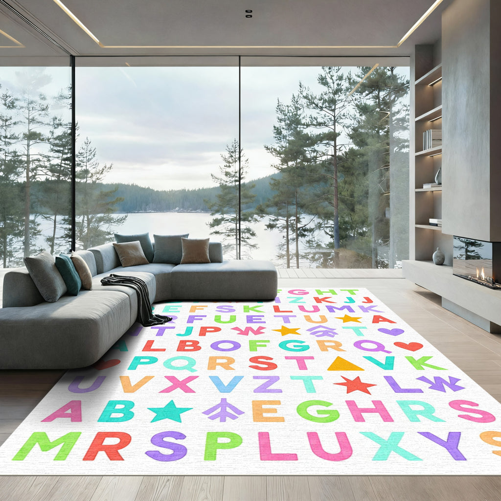 Alphabet Shapes And Colors Rug