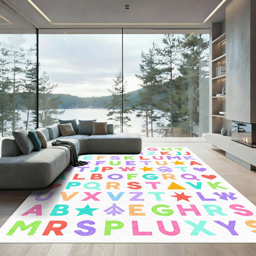 Alphabet Shapes And Colors Rug