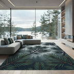 Misty Forest Pine Needle Border Rug
