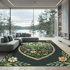 Botanical Greenhouse Shield Meadow Art Rug