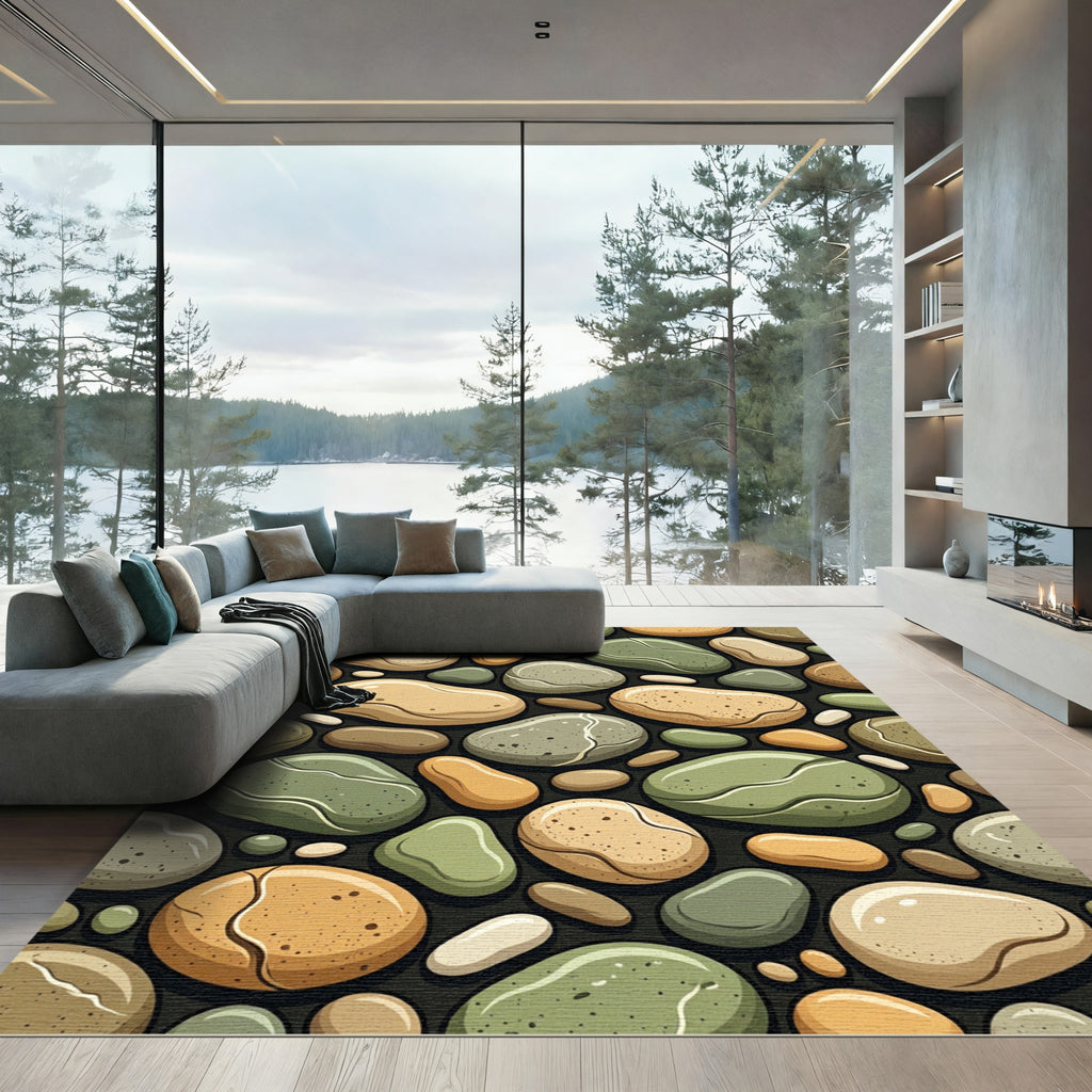 Smooth Stone Assemblage Earth Tones Rug