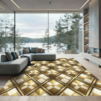 Golden Rhombus Lattice Rug
