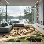 Earthy Canyon Cliff Dwelling Medley Rug
