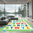 Colorful Alphabet Letters Grid Poster Rug