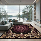 Gilded Damask Ornate Royal Frame Rug