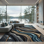 Coastal Driftwood Wood Grain Rug