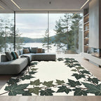 Green Ivy Vine Border Rug
