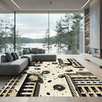 Urban Debris Texture Abstract Rug