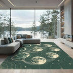 Celestial Moon Phase Stellar Map Rug