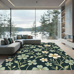 Sage and Cream Wildflower Botanical Rug