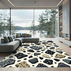Modern Terrazzo Speckled Stone Abstract Rug