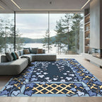 Ivy Trellis Blue Botanical Garden Rug