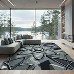 Monochromatic Atom Geometric Abstract Rug