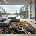 Golden Cheetah Savanna Camouflage Rug