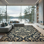 Earthy Vintage Floral Medallion Rug