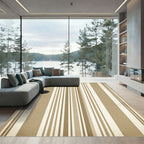 Earthy Tone Vertical Stripes Rug