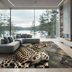 Golden Cheetah Spots On Stone Rug