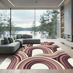 Retro Pink and Cream Archway Rug