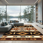 Earthy Southwest Arrow Lightning Geometric Rug