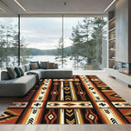 Earthy Bold Southwest Geometric Stripe Rug