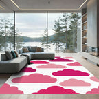 Pink Cloud Array Composition Rug