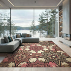 Vintage Starburst Medallion Pink Rug