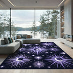 Cosmic Celestial Moon Starburst Rug