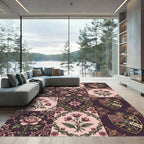 Victorian Floral Crest Arrangement Rug