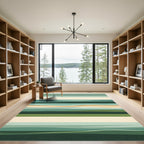 Abstract Horizontal Wave Landscape Rug