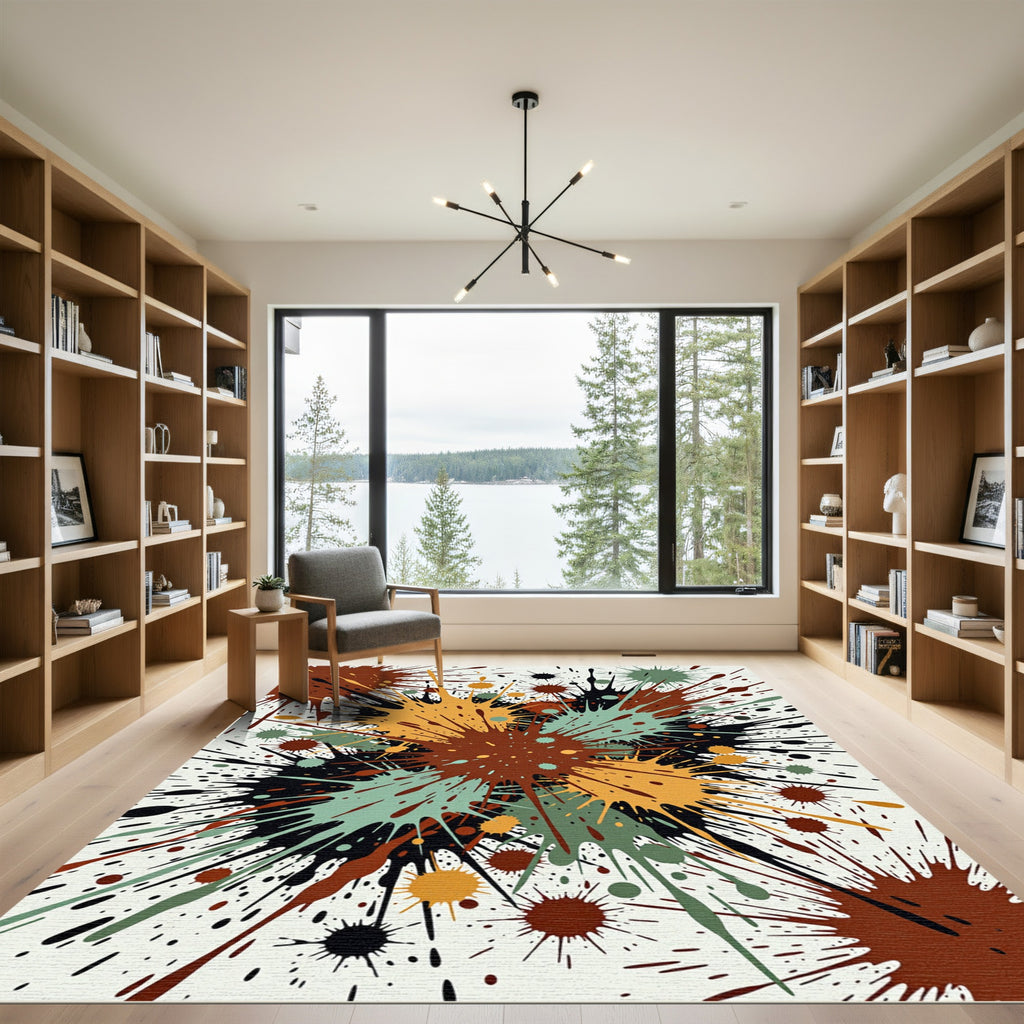 Exploding Splash Paint Art Rug