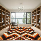Earthy Tones Chevron Tribal Rug