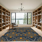 Golden Marigold Celtic Clover Filigree Rug