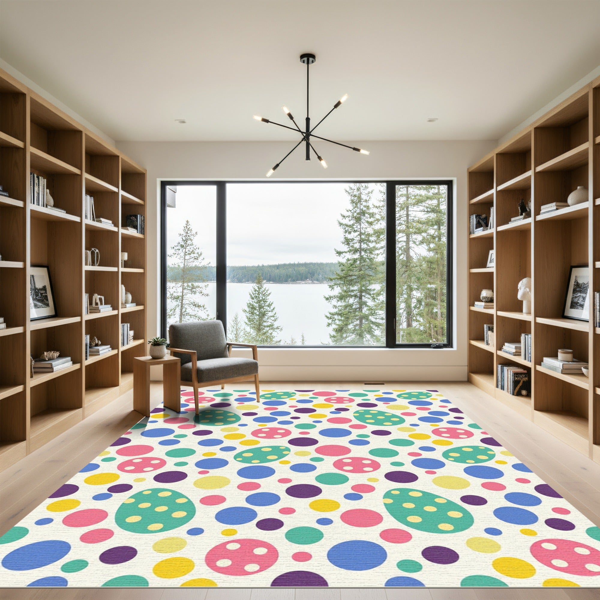 Playful Polka Dot Easter Egg Rug